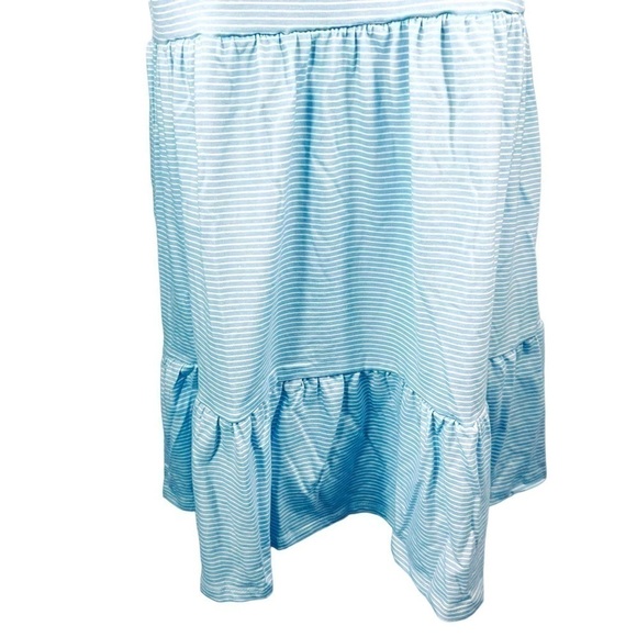 LOVE,FIRE baby doll dress tiered sleeveless a-line striped blue white size XL - Picture 8 of 15